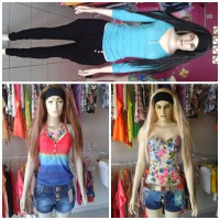 Combinado de calça Saruel com blusinha manga 3/4